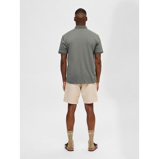 Selected Homme Fave Zip Polo, Agave Green, L