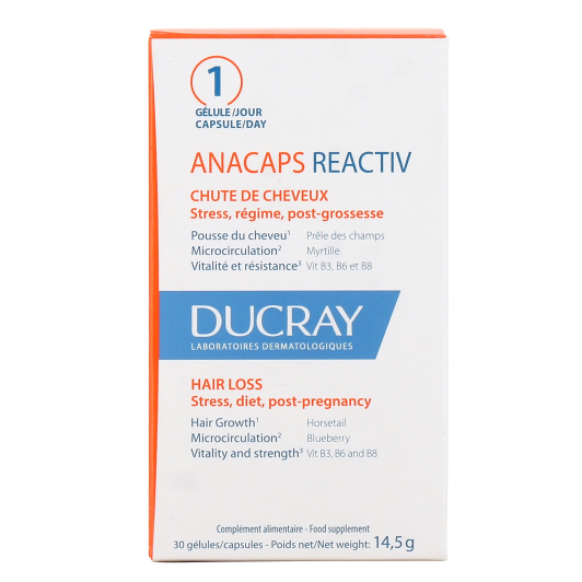 Ducray Anacaps Reactiv - Complément alimentaire chute de cheveux