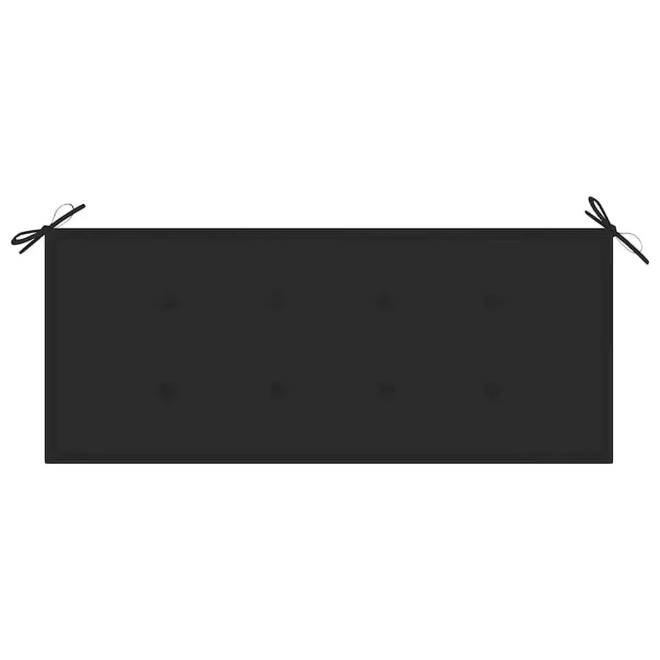 vidaXL - Bank Batavia met zwart kussen - Teakhout - 120x51.5x84 cm
