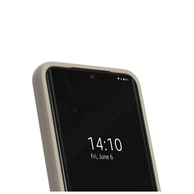 Samsung Galaxy S25 Silikon Hülle Case Designer Recycled MagSafe-Modul (IDSICMS-S25-128) - Beige