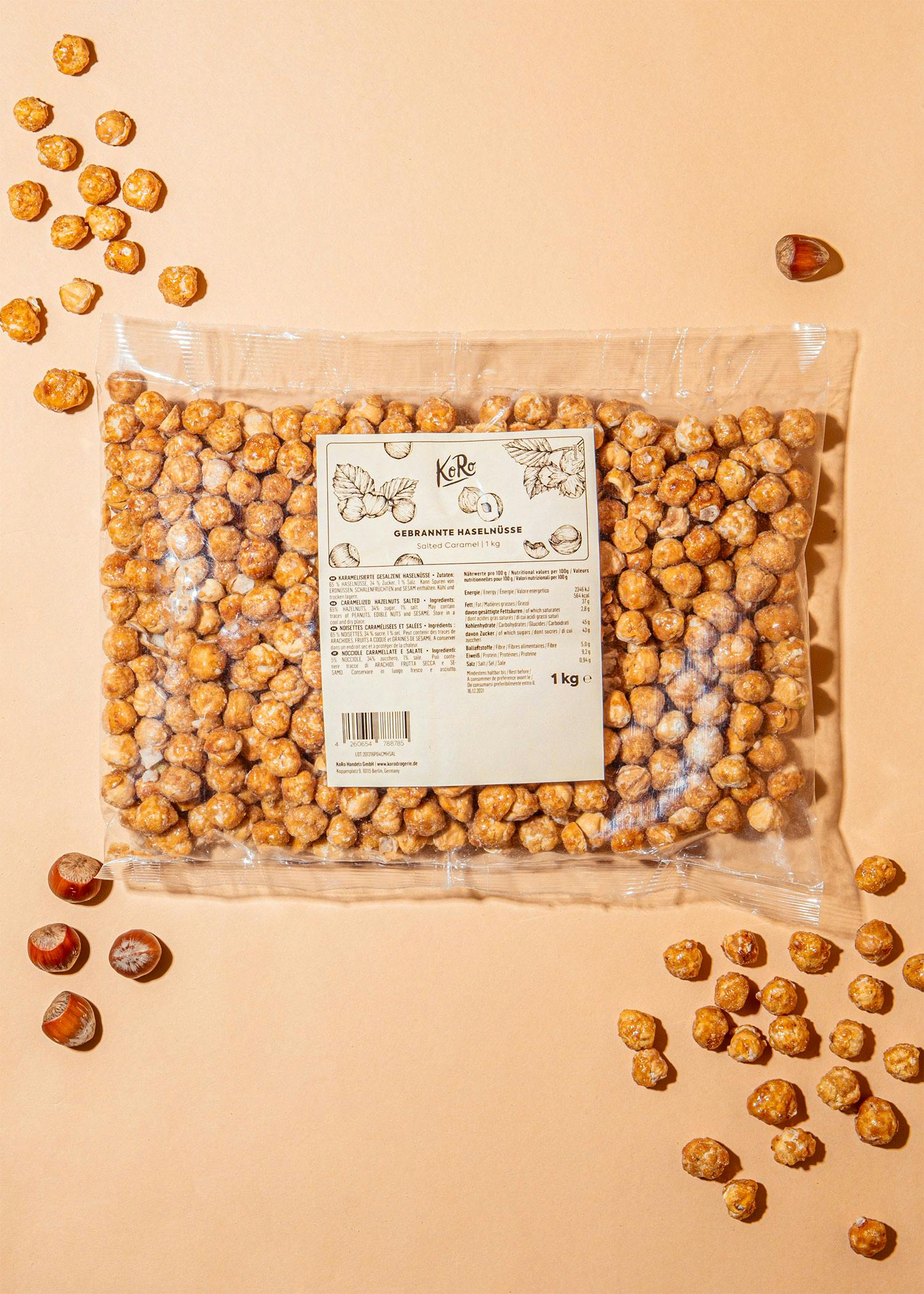 Gebrannte Haselnüsse Salted Caramel 1 kg