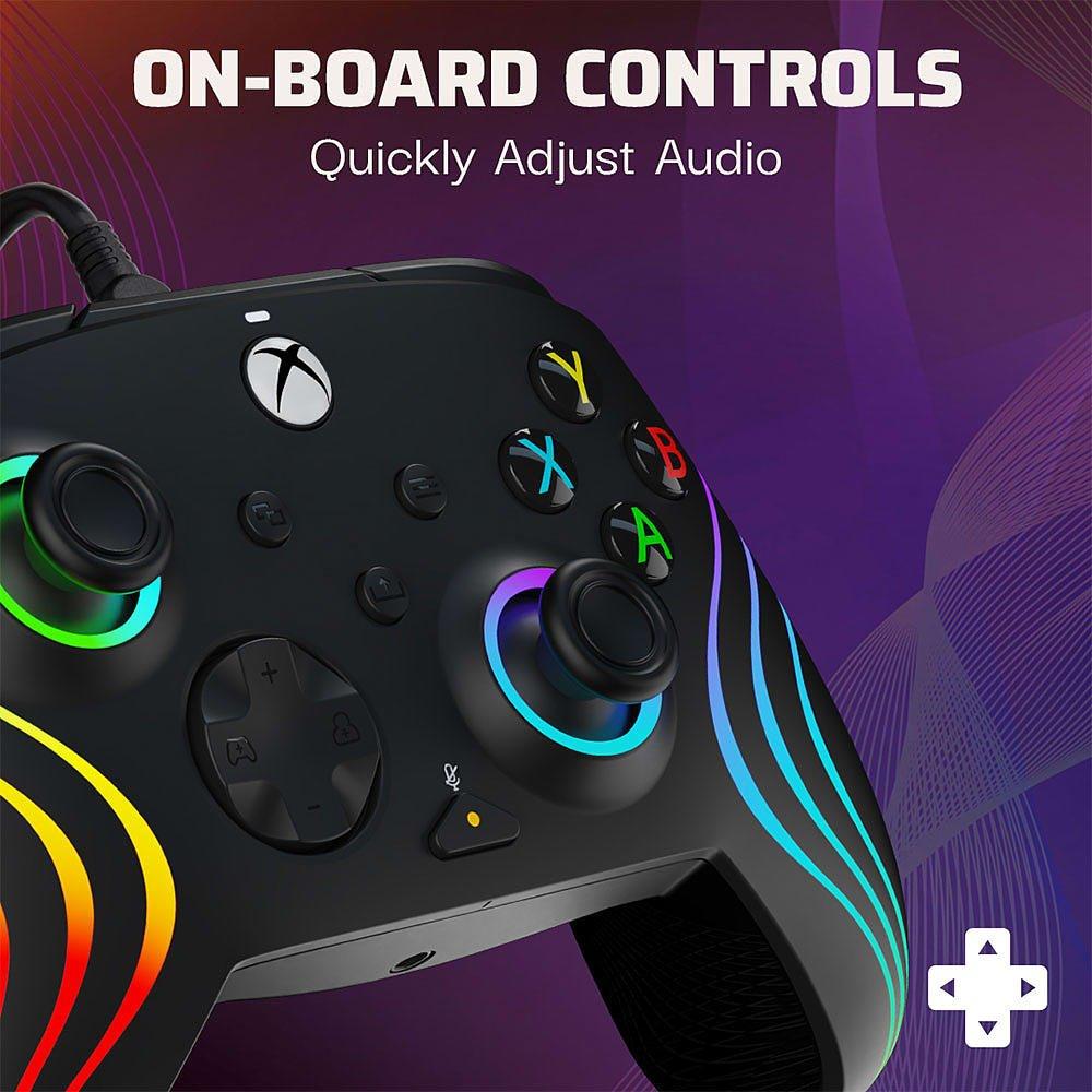 PDP GAME Afterglow Wave Wired Xbox Controller Black