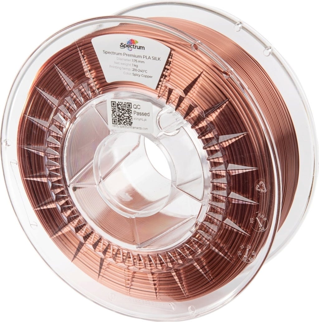 Spectrum  SILK PLA Spicy Copper, 1,75 mm (1.000 g)    PLA-Filament mit Silk-Effekt