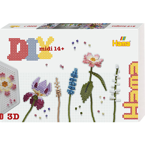 Hama art midi perler - 3D buket