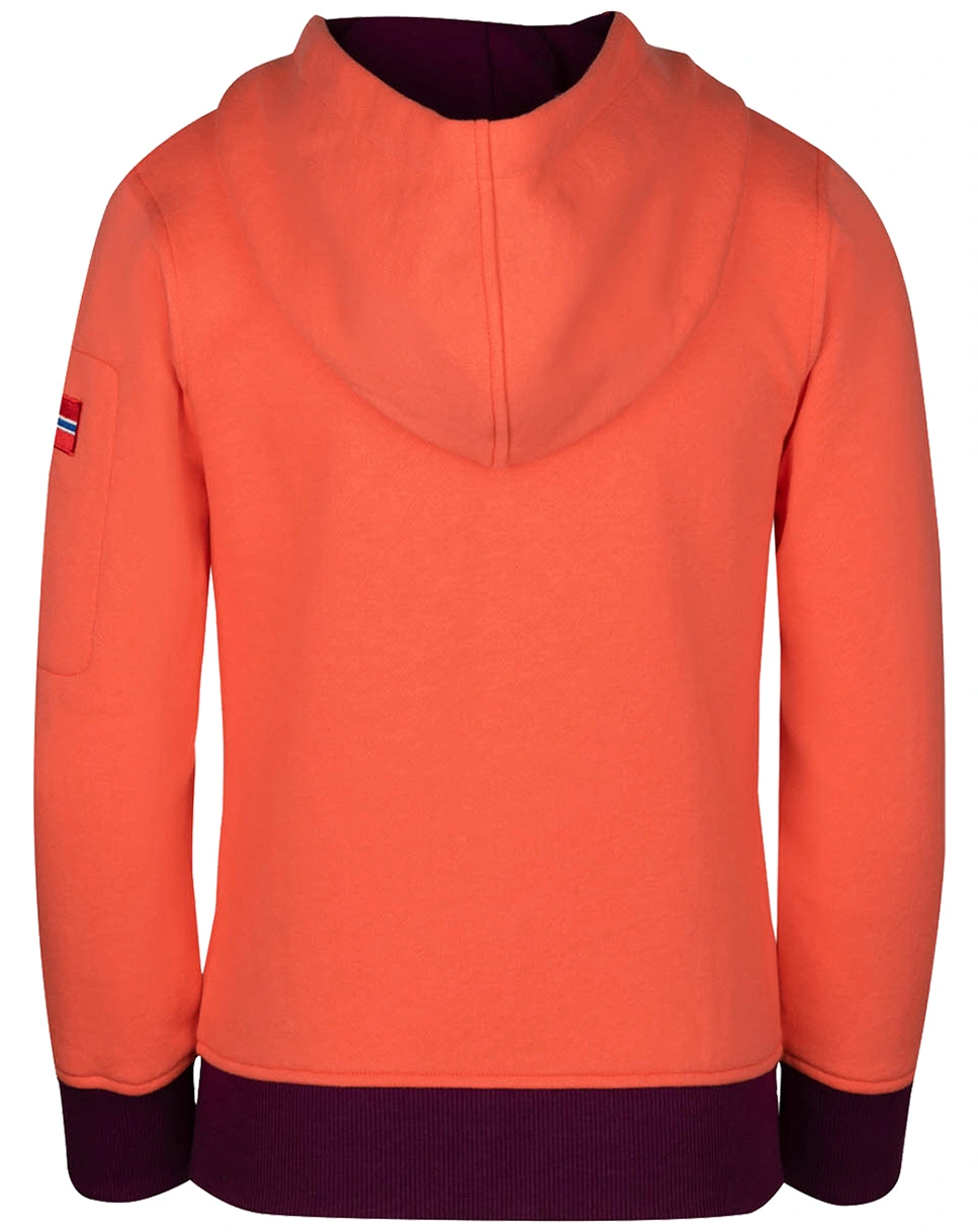Kapuzen-Sweatjacke SORTLAND in peach/mulberry