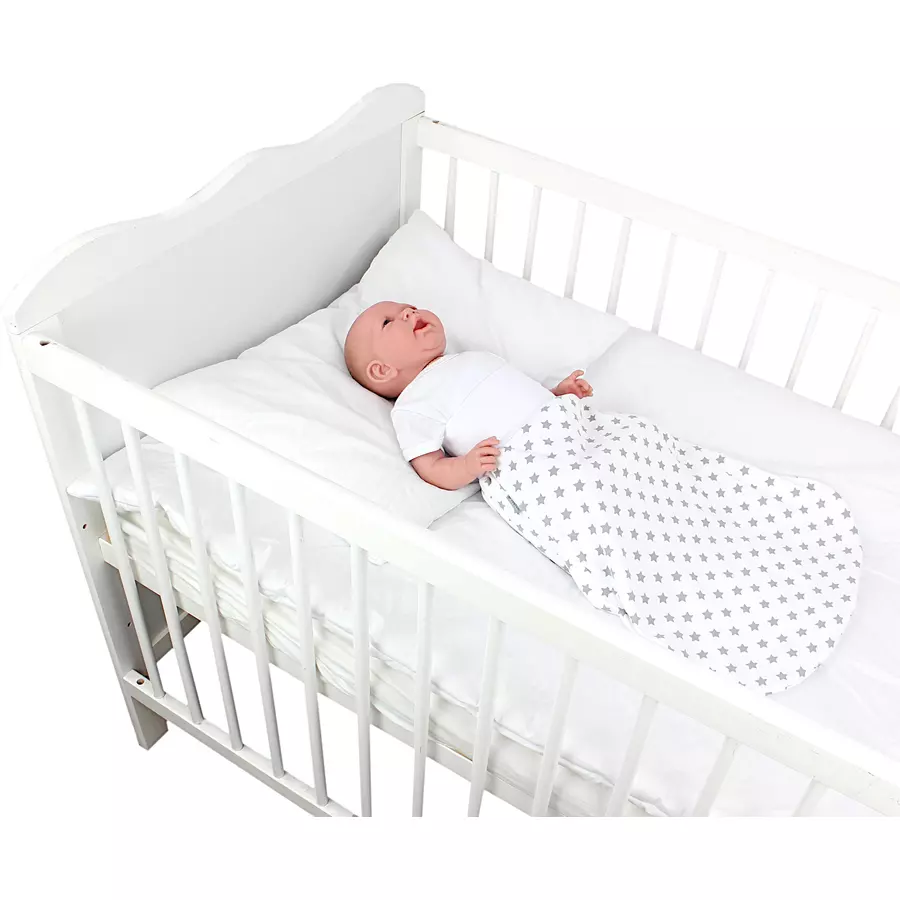 TupTam Baby Strampelsack mit breitem Bund Unwattiert weiß