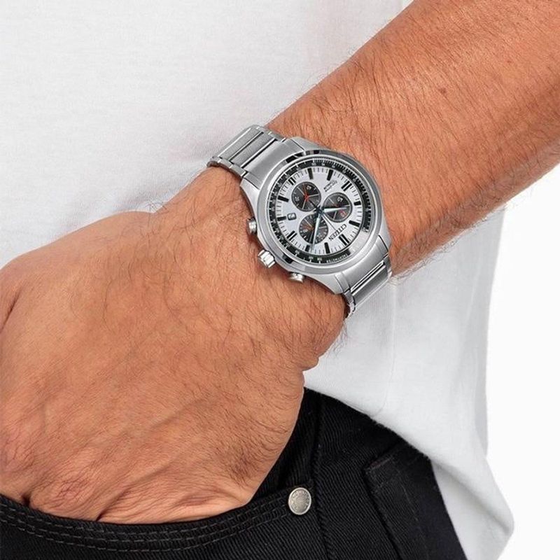 Citizen - Eco-Drive Chronograaf - Zilver - Titanium - Waterdicht tot 10 bar