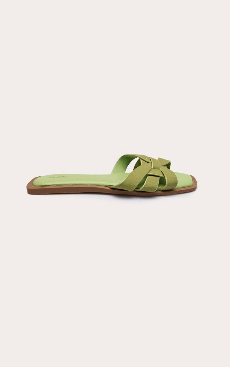 Vert Sandales Mules À Brides Multiples En Synthétique
