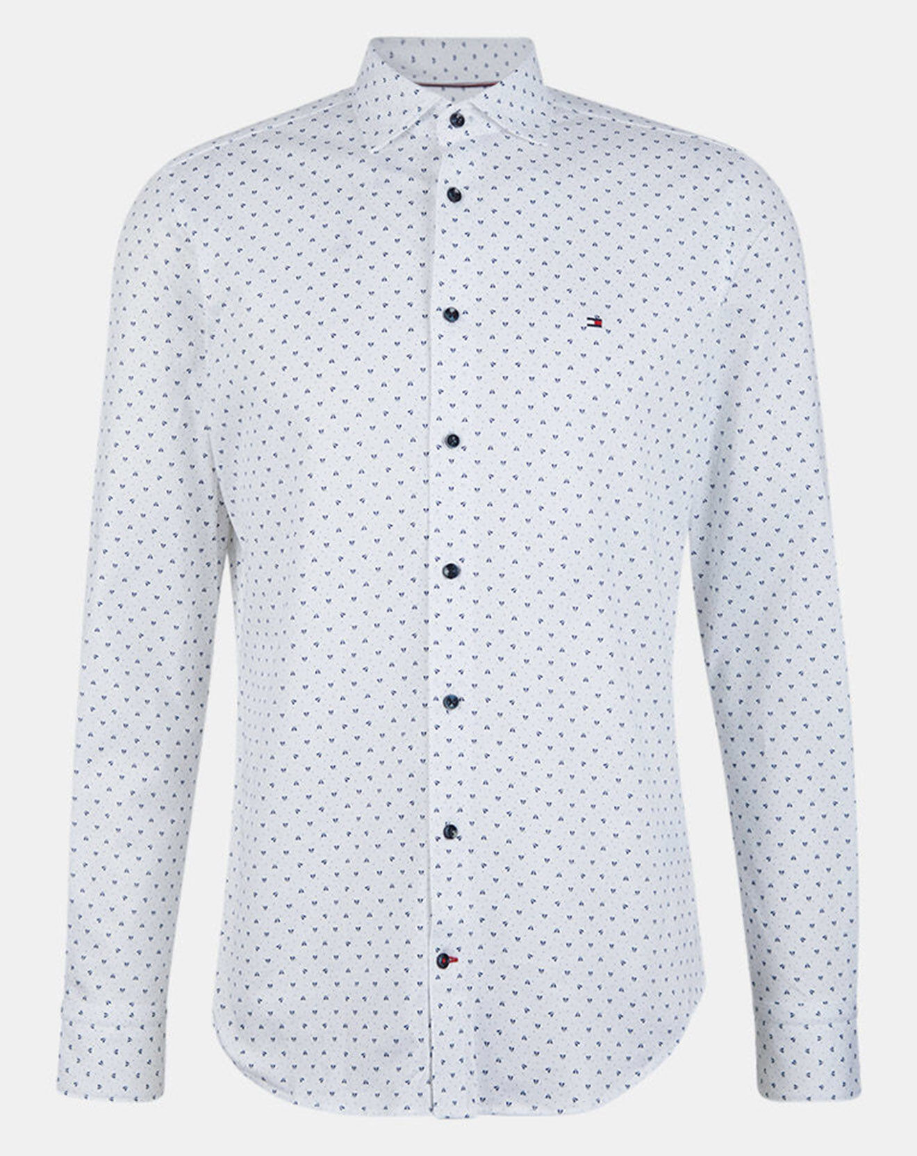 Tommy Hilfiger Chemise Slim Boat Jersey imprimée blanc/bleu