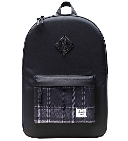 Herschel Rygs?k - Heritage - Blåck/Grayscale Plaid