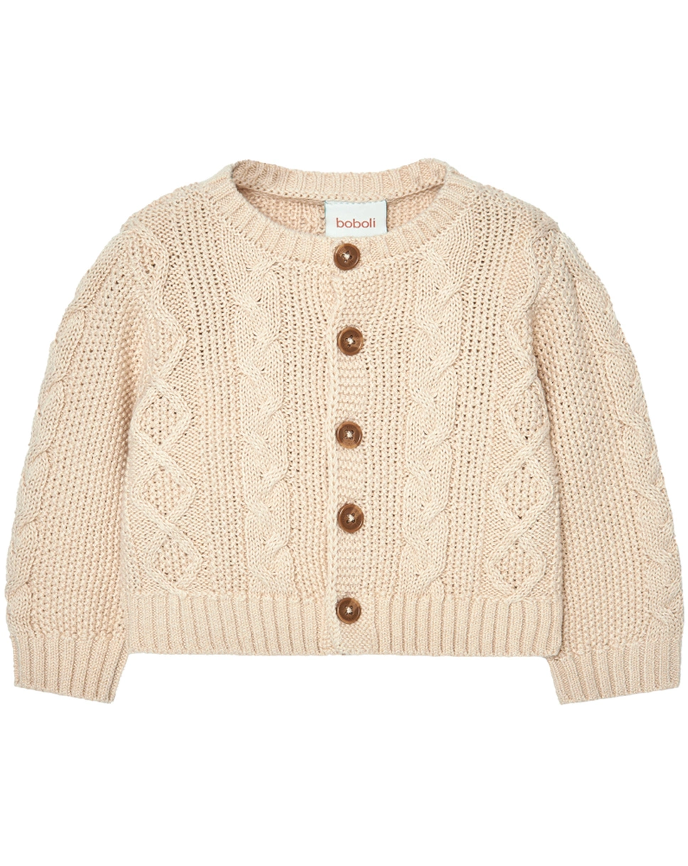 Strickjacke PATTERN in beige