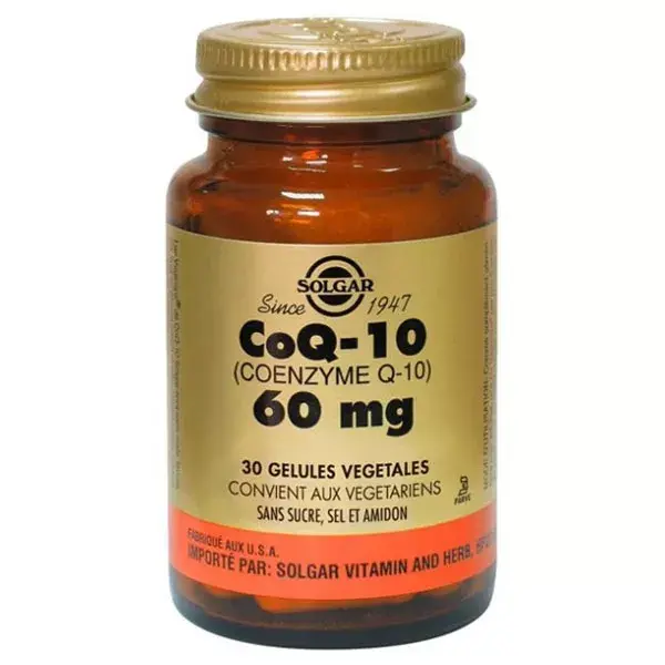 Solgar Co Q10 60mg 30 cápsulas vegetais