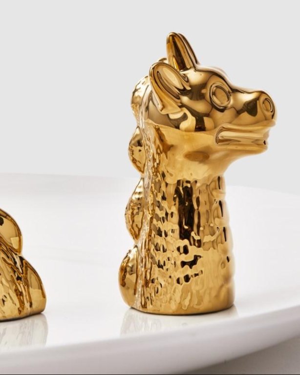 POLSPOTTEN Dragon Plate dienblad Ø40 goud