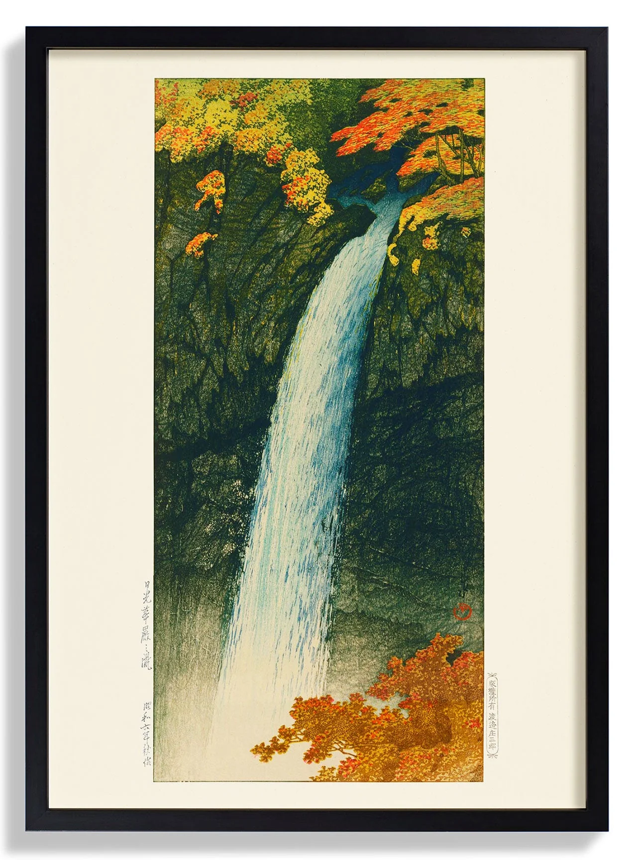 Keegon Wasserfälle bei Nikko by Hasui