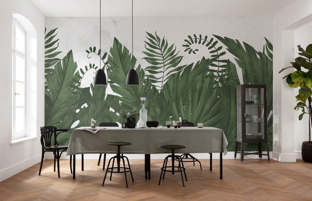 Komar Fototapete »Digitaldruck Vlies -  Botanic Harmony - Grösse 500 x 250 cm« bedruckt glatt Wohnzimmer, Schlafzimmer