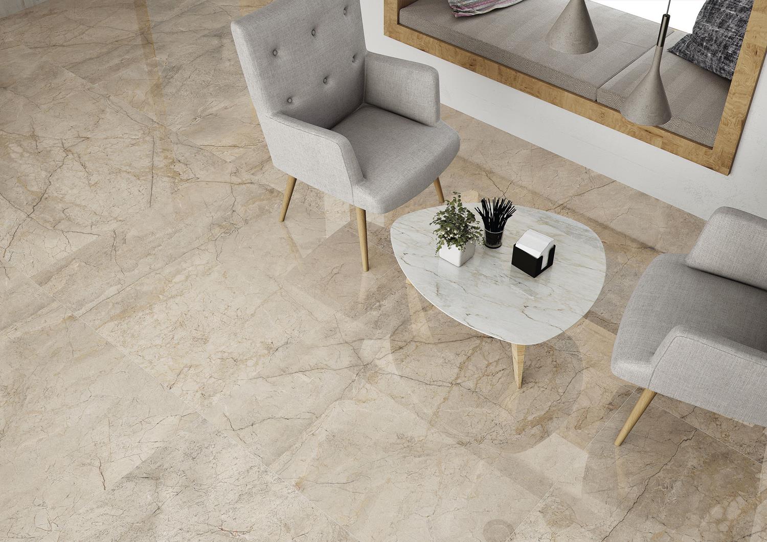 Jabo Egeo Pulido vloertegel 120x120 cream gerectificeerd