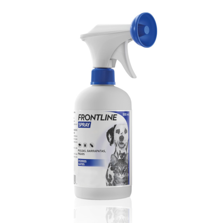 Spray antiparasitário Frontline para cães e gatos.