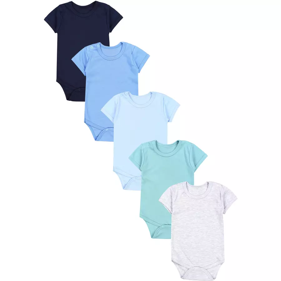 TupTam Jungen Baby Body Kurzarm 5er Pack braungrün