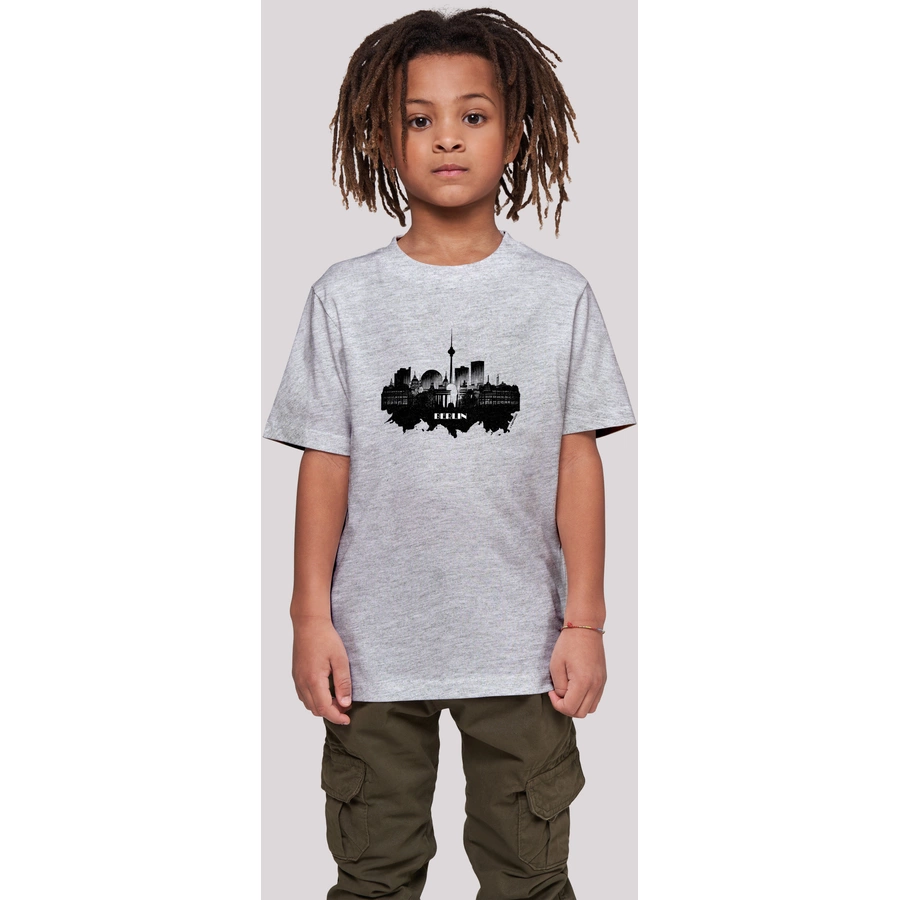 F4NT4STIC T-Shirt Cities Collection - Berlin skyline heather grey
