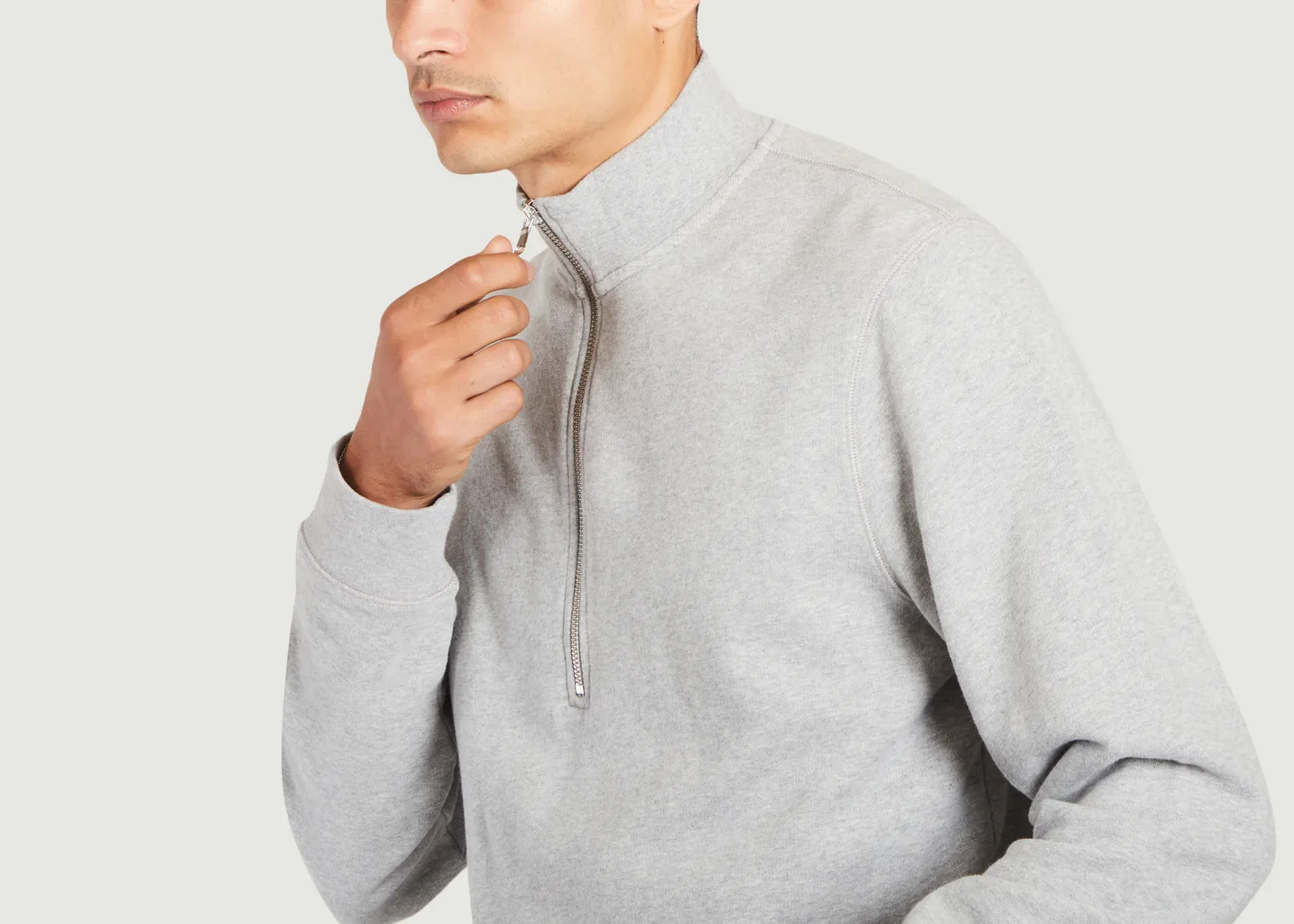 Sweatshirt col camionneur en coton Sunspel