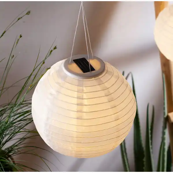 Solar-Lampion weiß 25 cm