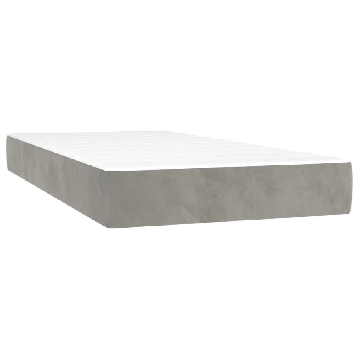 vidaXL Sommier à lattes avec matelas - Gris clair