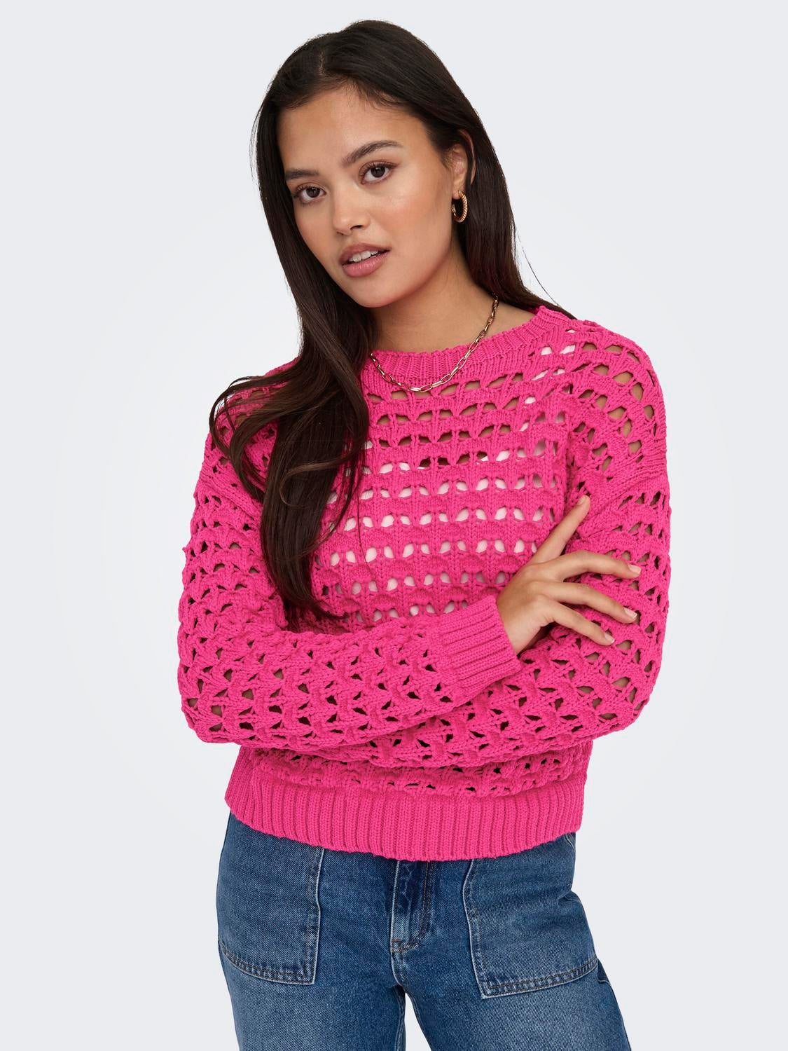 ONLLINDA Strickpullover Raspberry Rose