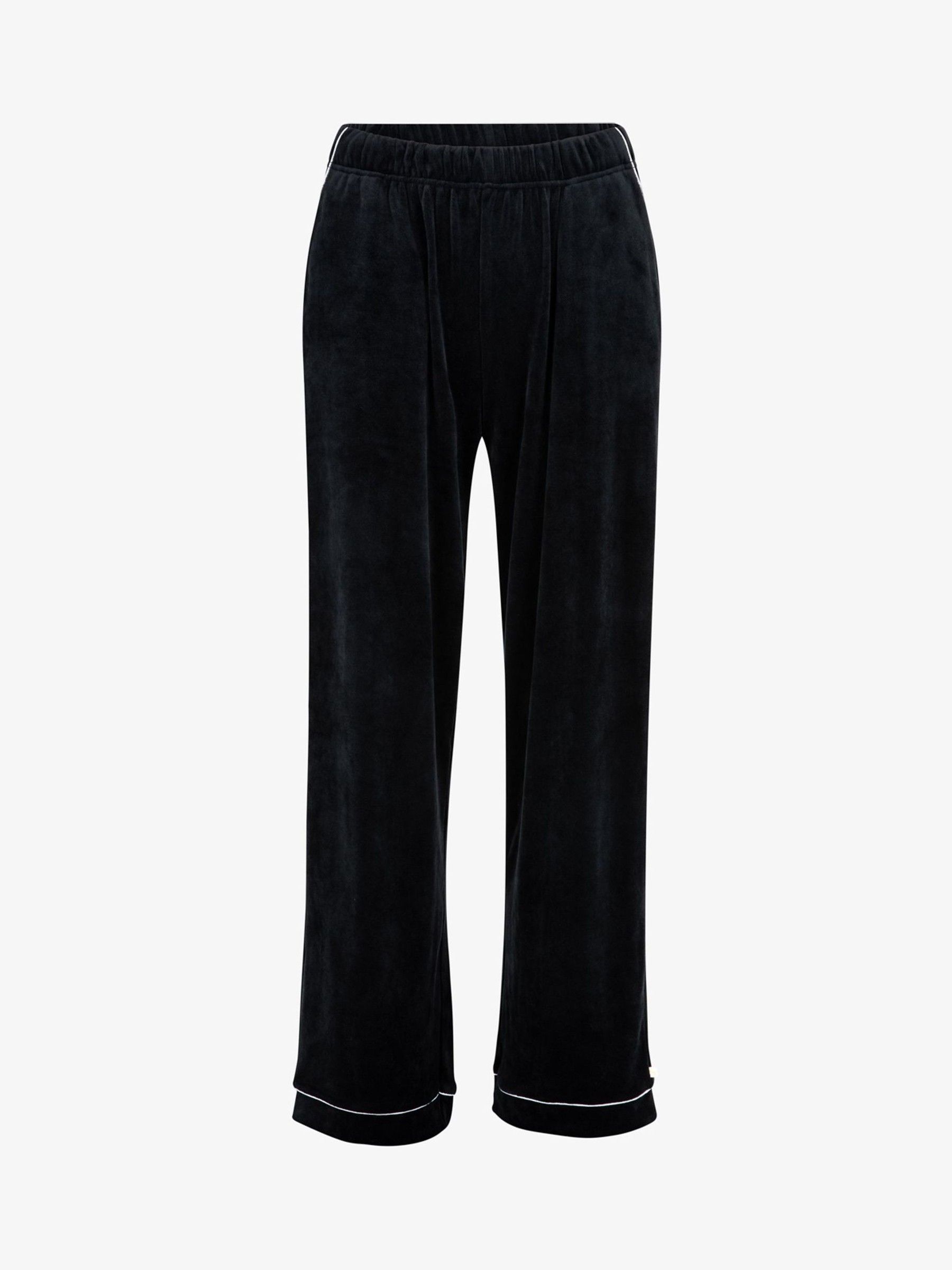 Zwart - The Little Tailor luxe kerstpyjama van zacht aanvoelend velours