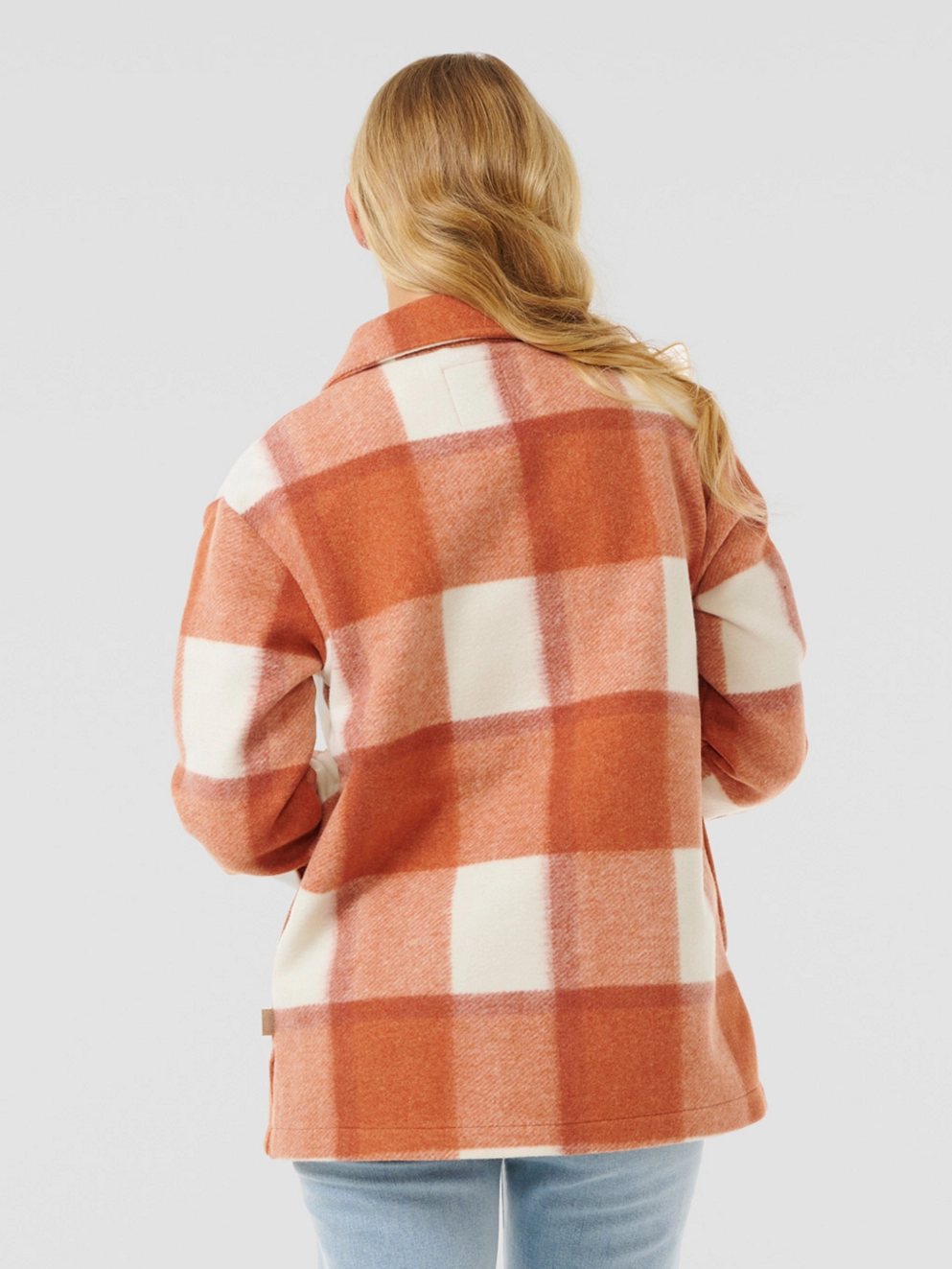 Rip Curl Soleil Check Shacket Jacket dark rust
