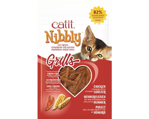 Kattensnack Cat It Nibbly Grills, Kip & Kreeft 30 g