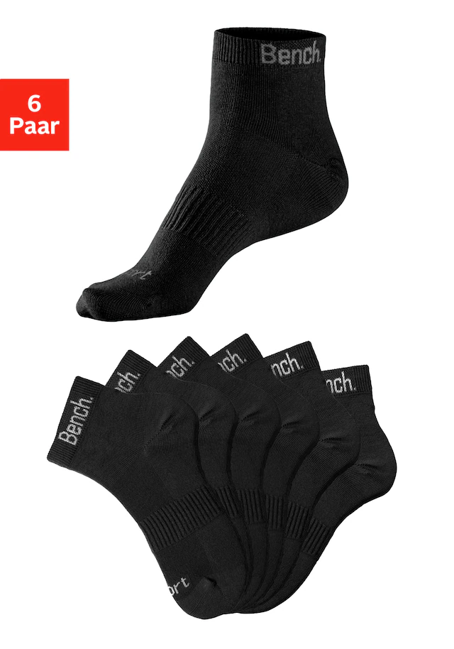 Bench. Sportsocken Packung, 6 Stk. tlg. mit antibakterieller Feuchtigkeitsregulierung
