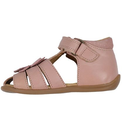 Pom Pom Sandalen - Vorspeisen Flower Klettband - Rose