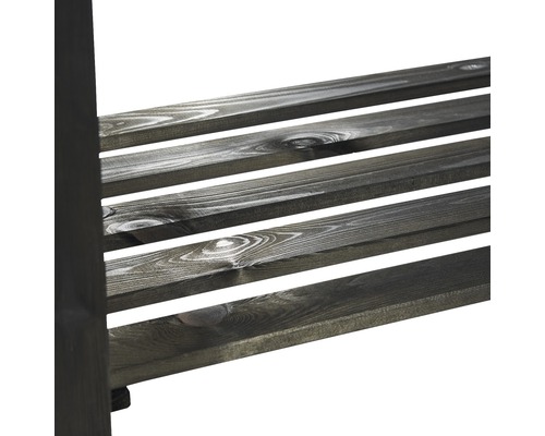 Verhoogd tuinbed op palen, basis, zonder wielen, 90x60x85 cm, zwart