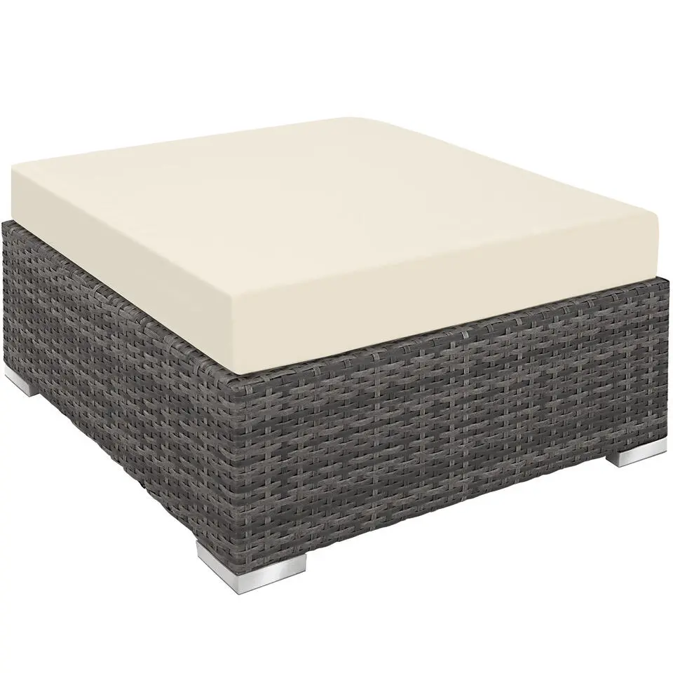 tectake - Loungeset Parijs - wicker - grijs