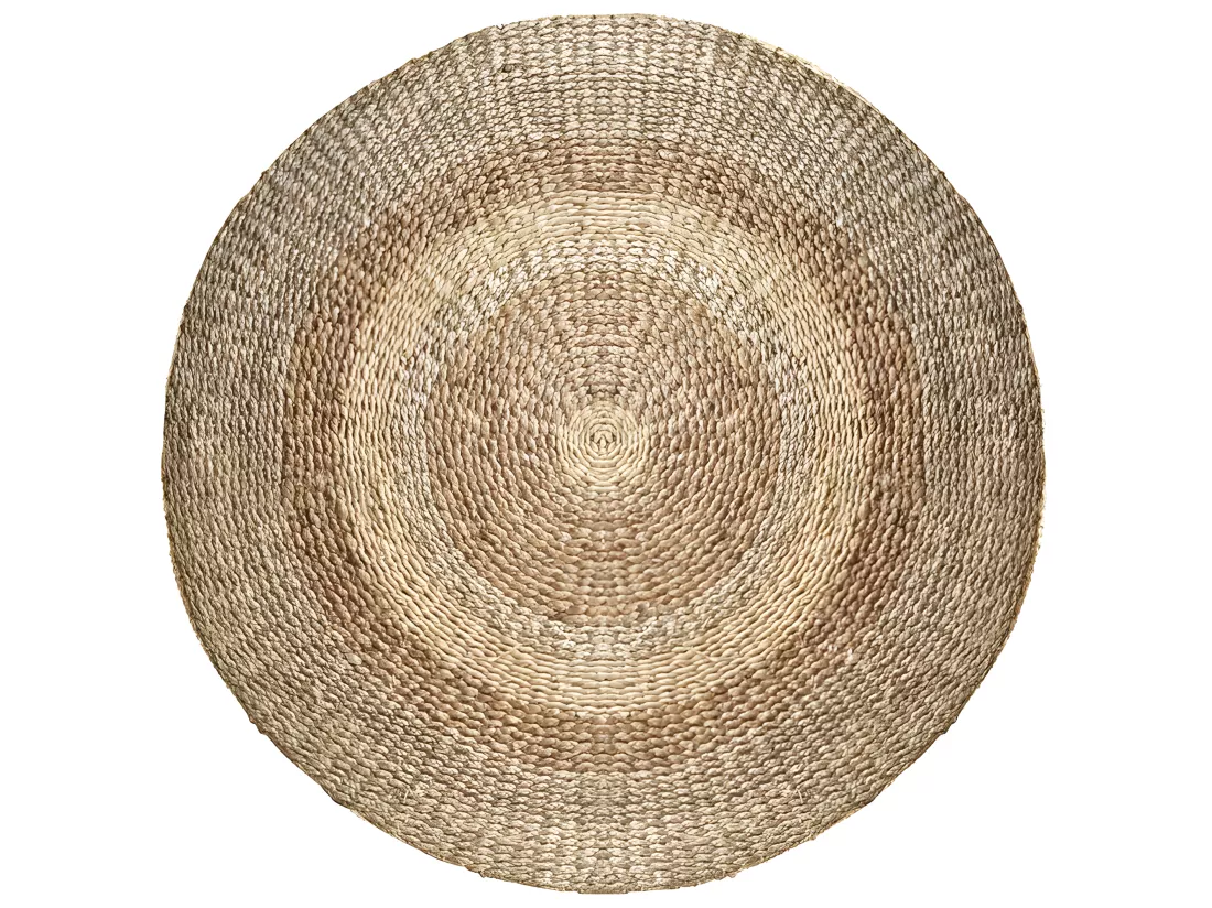 Tapis rond naturel en posidonie 150 cm - Angola