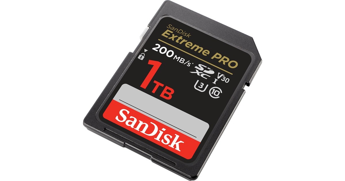 SanDiskExtreme PRO SDXC 1 TB geheugenkaart  (Zwart, UHS-I, Class 10, U3, V30)