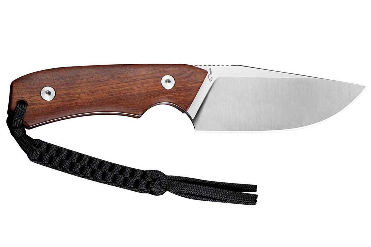 Civivi Gander C24058B-3, Satin Finished 14C28N, Guibourtia Wood vaststaand mes, Matt Gentry design