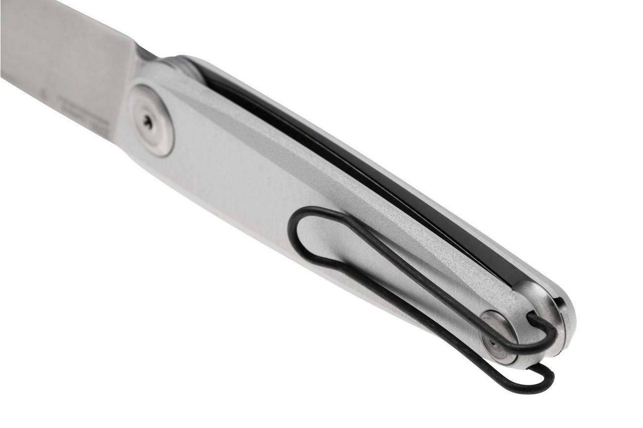 ANV Knives Z050BB, Z050-009BB Stonewashed Sleipner, Dural Silver Aluminium, slipjoint zakmes