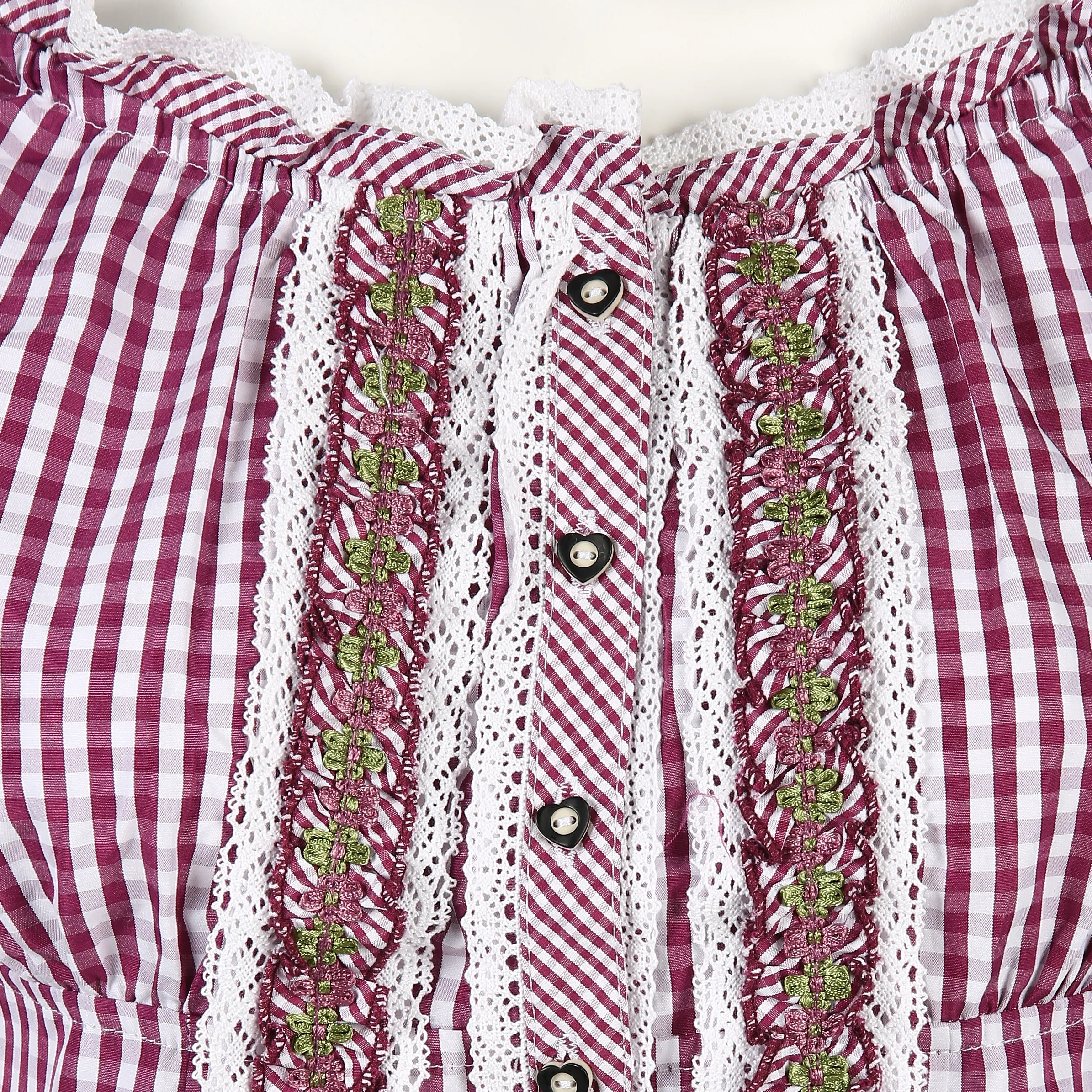 Damen Trachtenbluse im Vichykaro Look