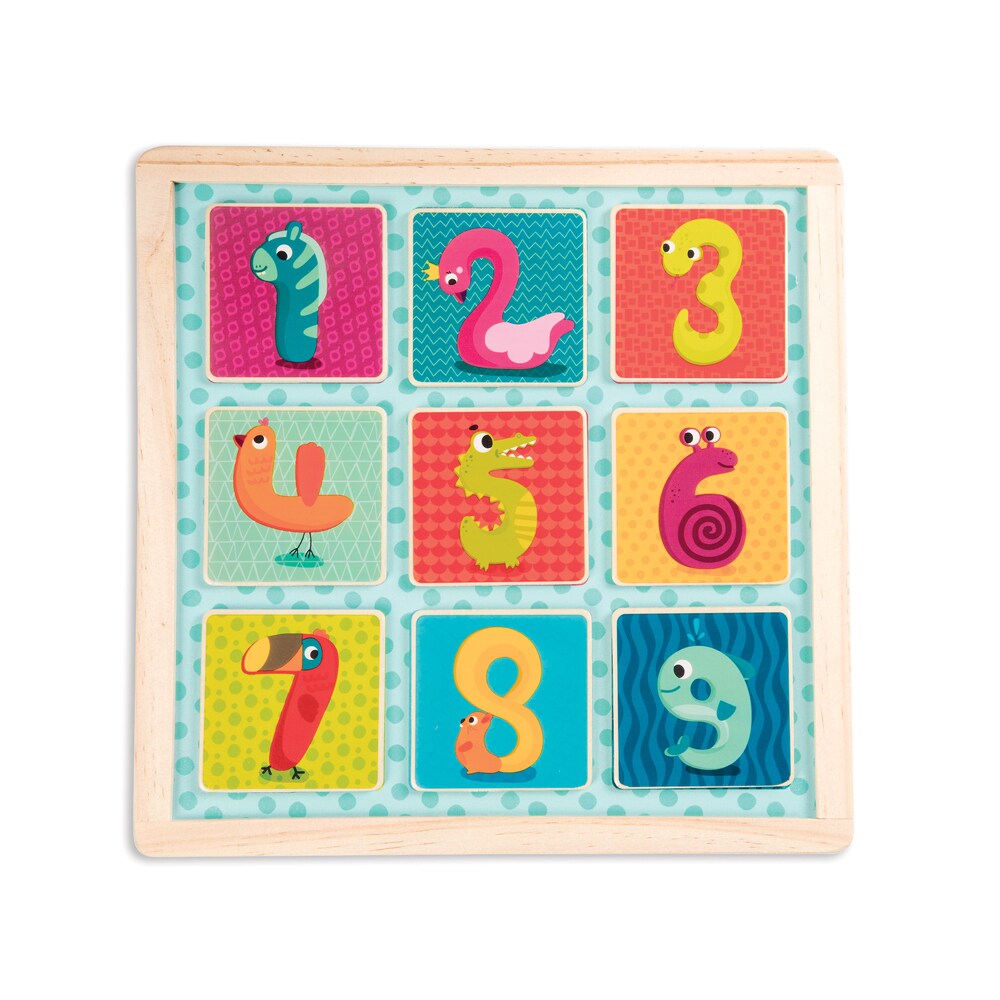 B.TOYS B. Count n’ Doodle - Holzpuzzle mit magnetischen Zahlen 10-teilig