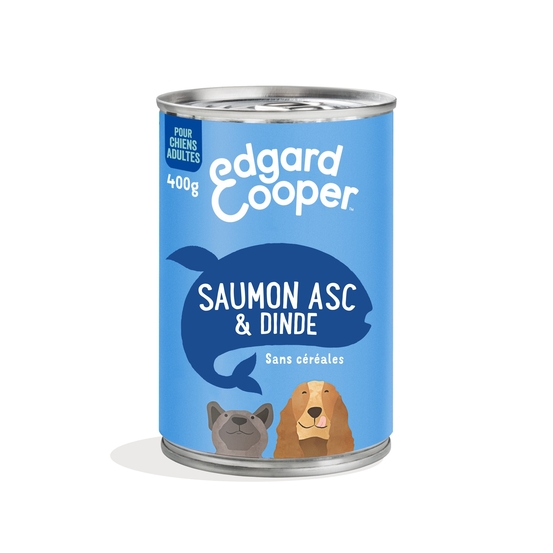 Boite pâtée pour chien saumon/dinde 400g
