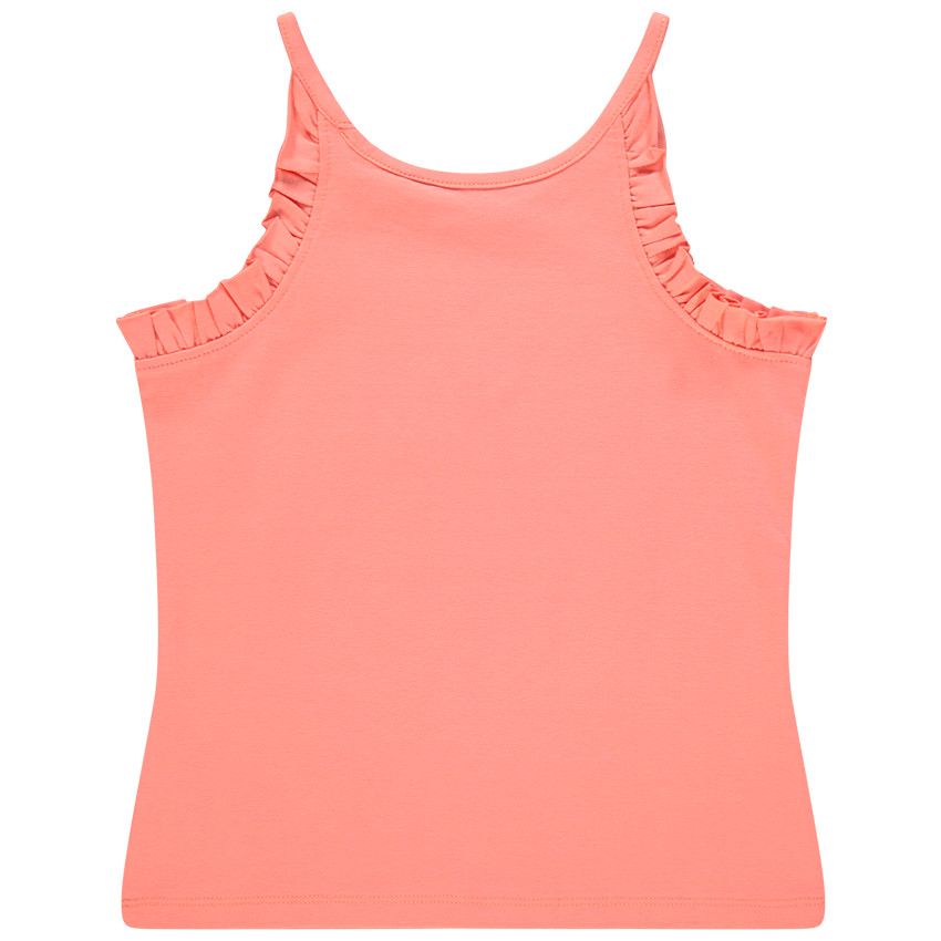 Débardeur en coton imprimé pour enfant fille - Corail