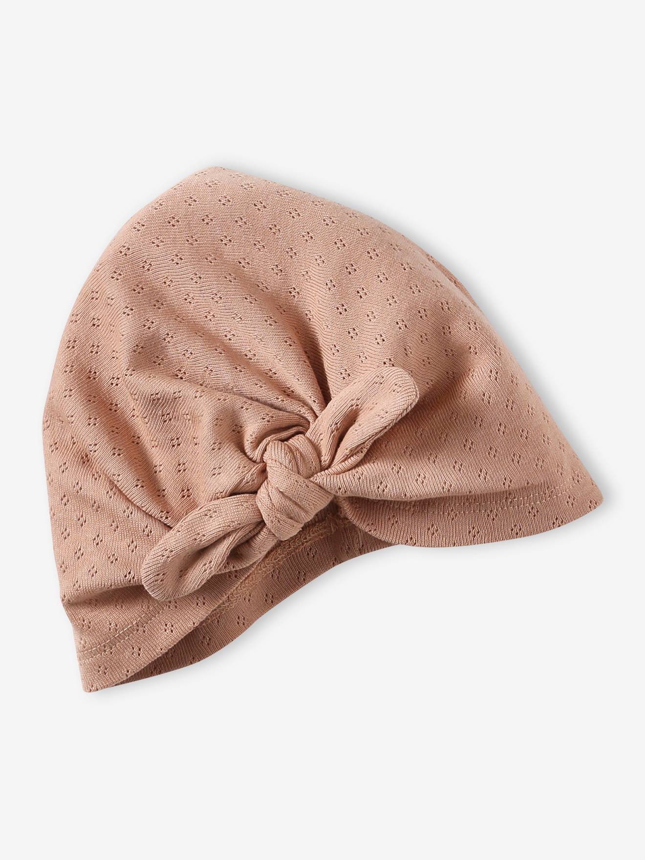 Conjunto para recém-nascida: gorro + luvas + sapatinhos + bolsa de tecido cappuccino