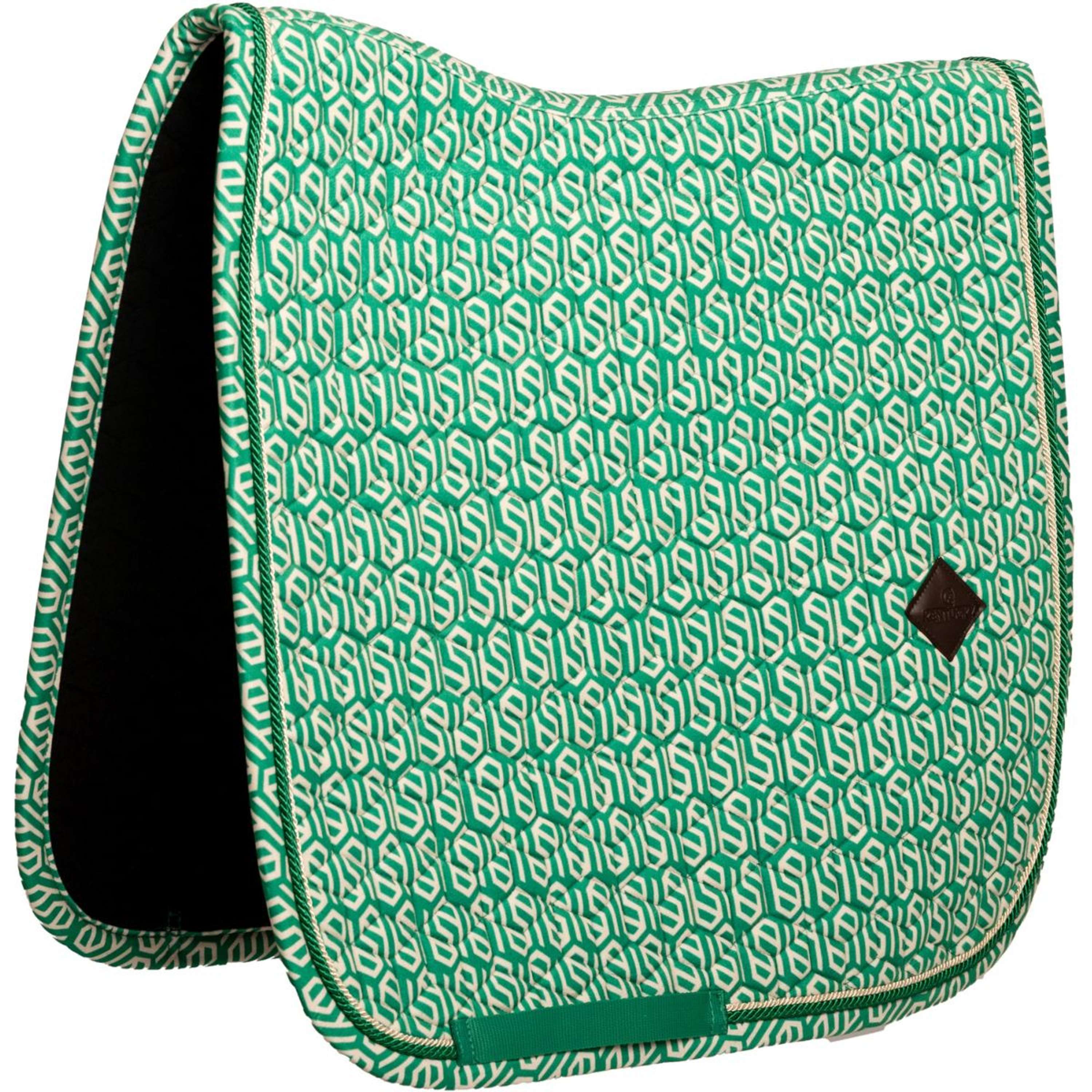 Kentucky Zadeldekje Velvet Maze Cipher Dressuur Wit/Groen