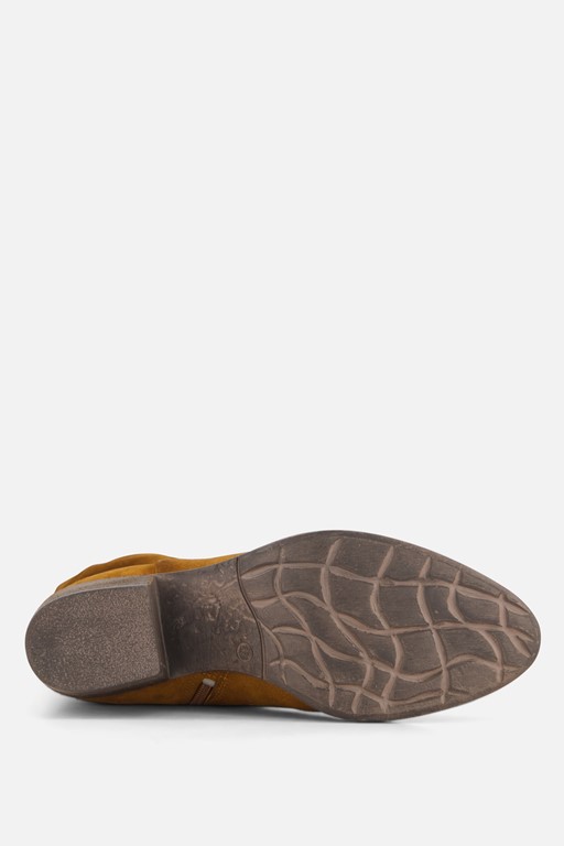 Aqa Hoge plooi laarzen cognac Suede