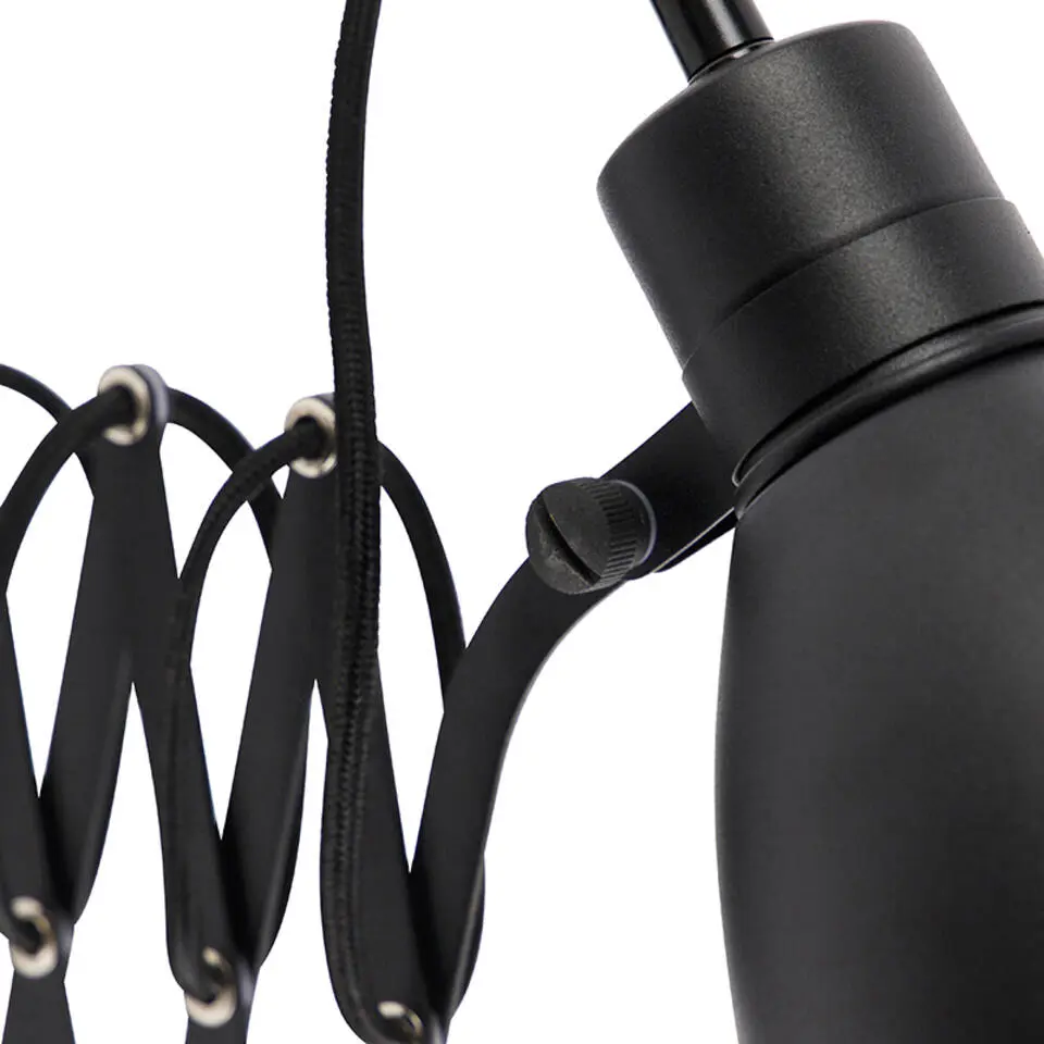 Qazqa wandlampen merle zwart e27
