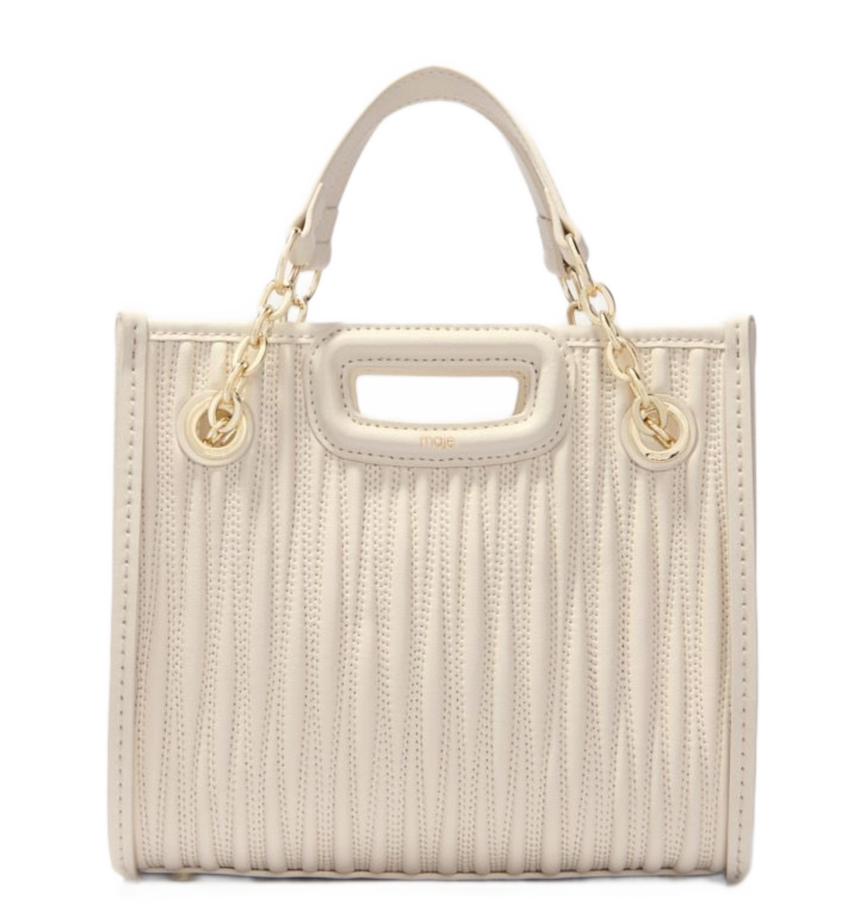 M CABAS MINI - Sac bandoulière en cuir | Beige