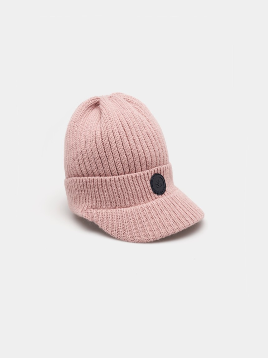 Gorro canelado com pala