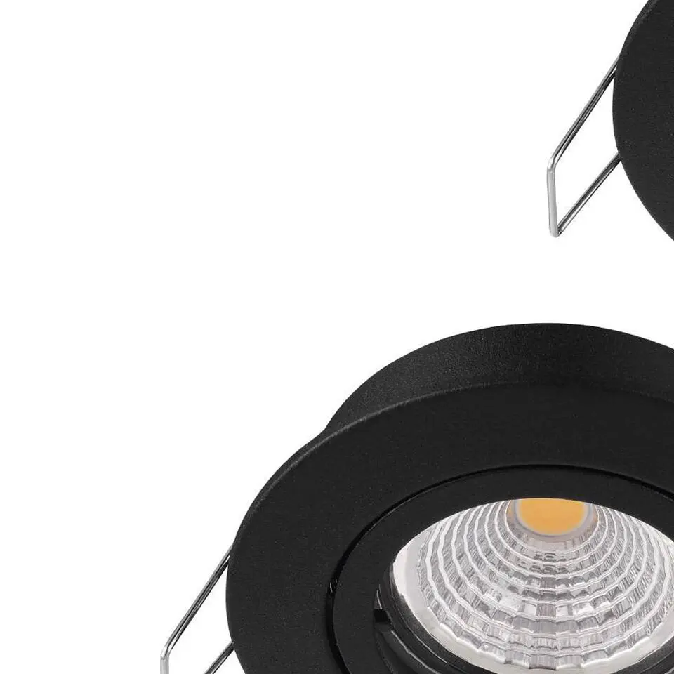 EGLOTedo1Inbouwspot-GU10-Ø8cm-Zwart