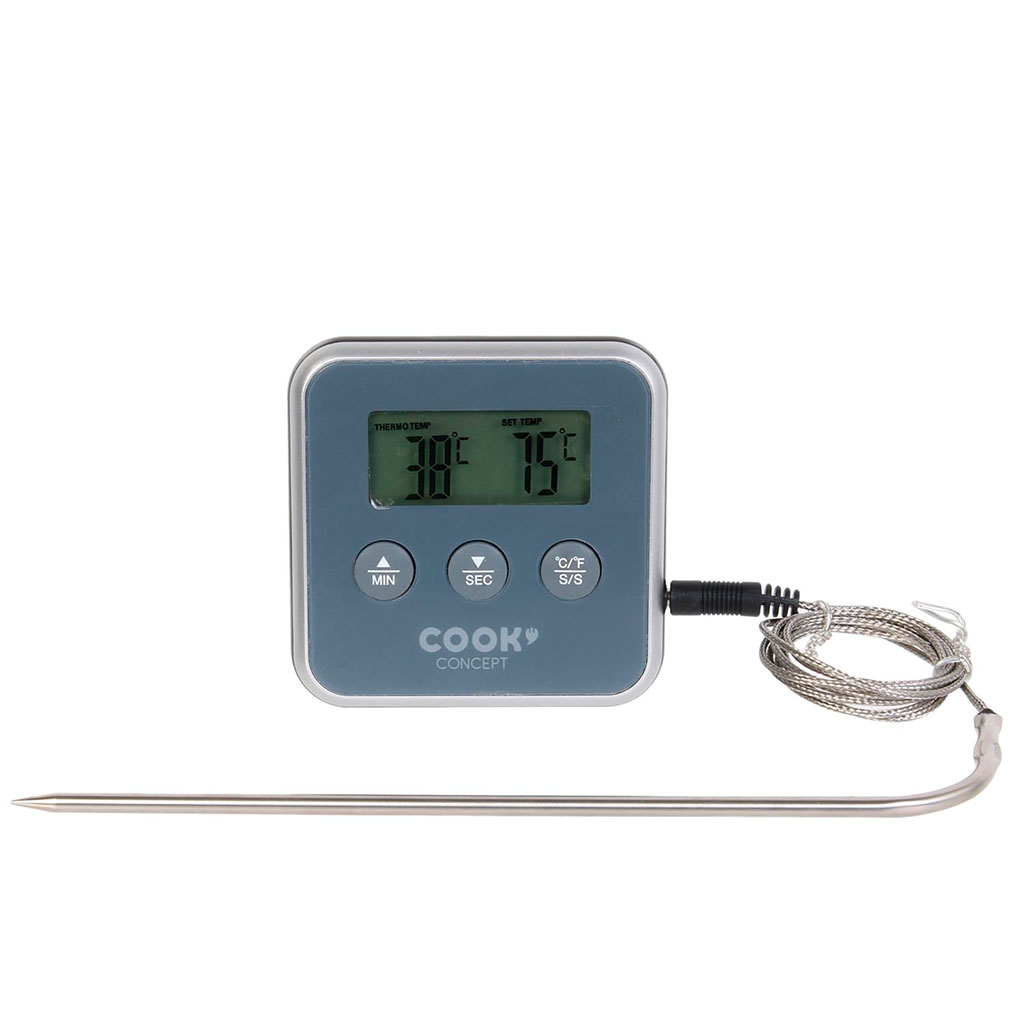 Thermomètre à sonde et minuteur 18x14cm